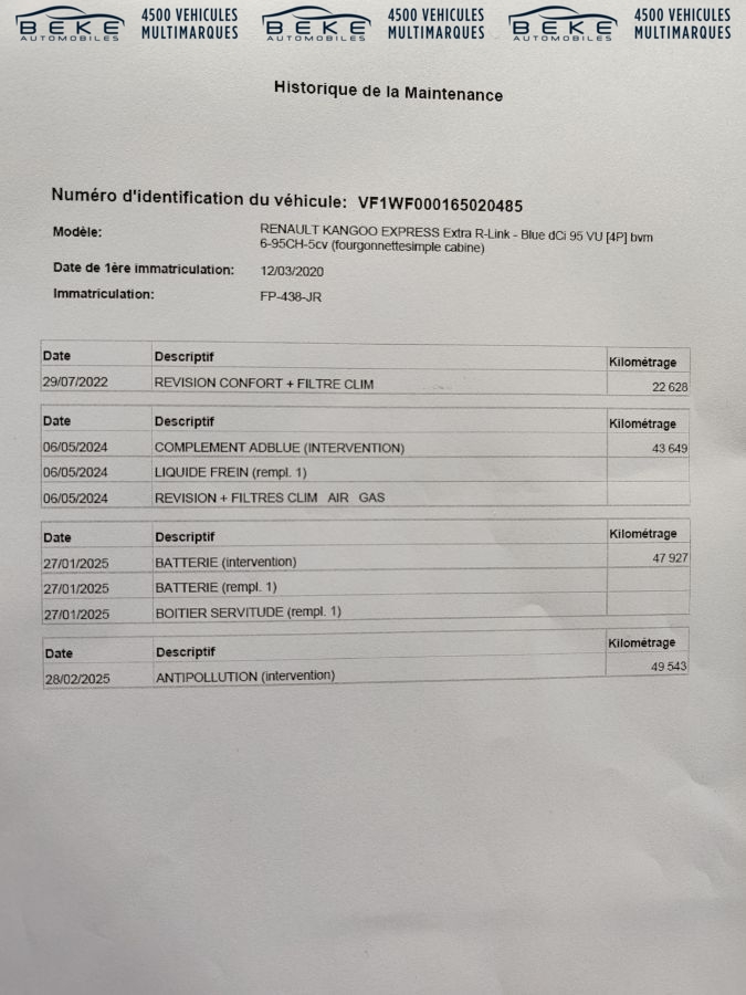 RENAULT KANGOO 10825€ HT - Extra R-Link - Blue dCi 95